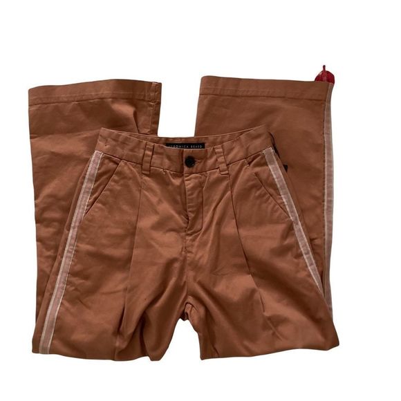 NWT Veronica Beard Jeans Ryder Wide Leg Crop in Terracotta Fall, size 24 - Picture 5 of 10